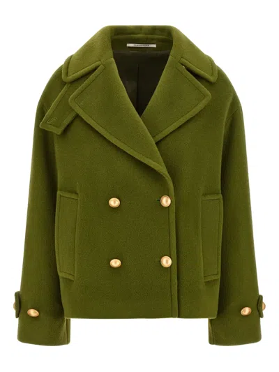 Tagliatore 'sheila' Coat Double-breasted Flap Pockets In Green