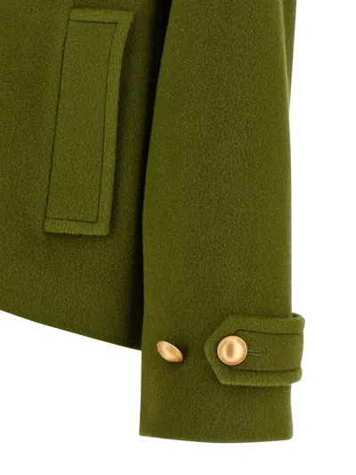 Tagliatore 'sheila' Coat Double-breasted Flap Pockets In Green