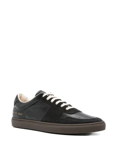 Common Projects Low Profile Basketball Sneakers With Contrast Sole In Black