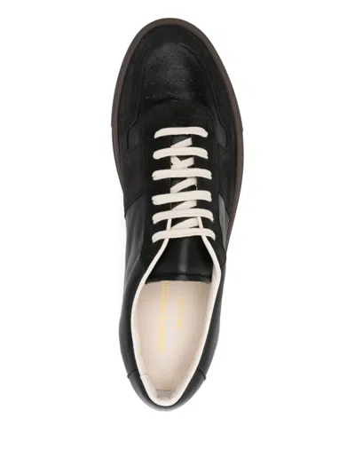 Common Projects Low Profile Basketball Sneakers With Contrast Sole In Black