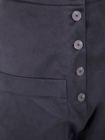 Studio Nicholson Rounded Drop Crotch Trousers In Black