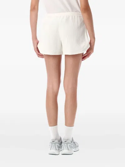 Nike Waffle Cotton Shorts Curved Hem In White