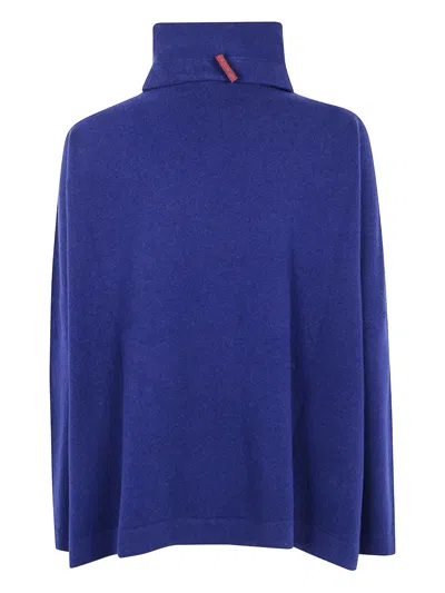 Daniela Gregis Turtleneck Wool Jumper In Blue