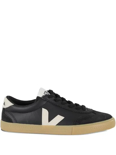Veja Volley O.t Sneakers In Black Suede And Leather In Black