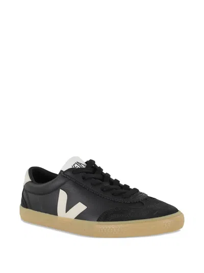Veja Volley O.t Sneakers In Black Suede And Leather In Black