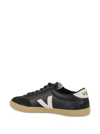 Veja Volley O.t Sneakers In Black Suede And Leather In Black