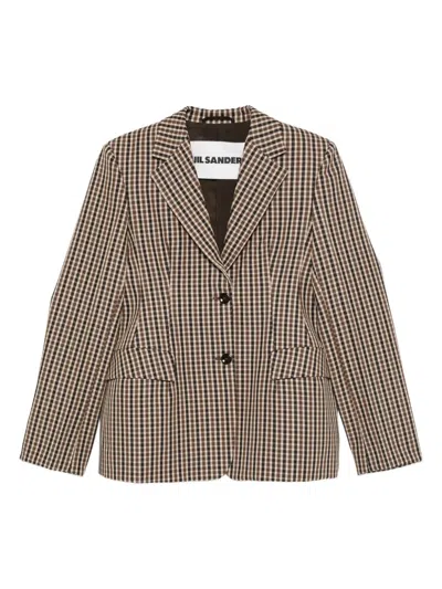 格纹图案西装夹克