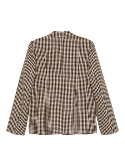 格纹图案西装夹克