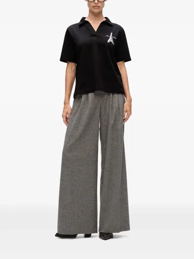 Karl Lagerfeld Eiffel Tower Sketch-print T-shirt In Black