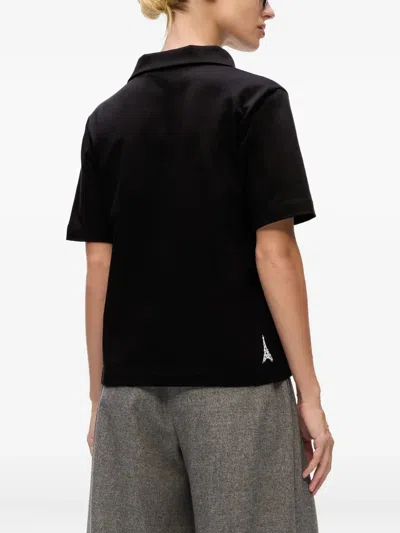 Karl Lagerfeld Eiffel Tower Sketch-print T-shirt In Black