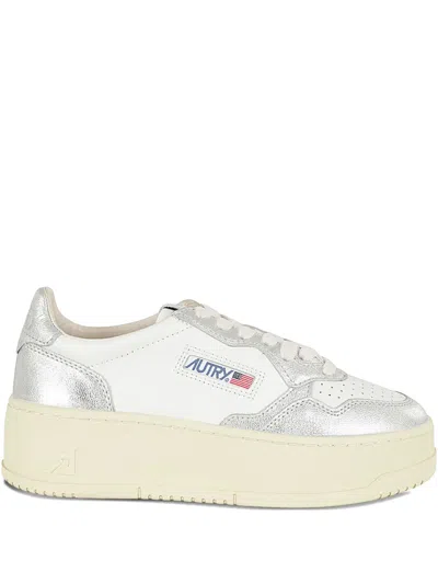 Autry Medalist Platform Sneakers In White