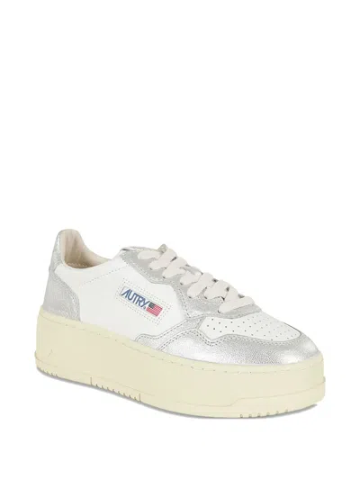 Autry Medalist Platform Sneakers In White