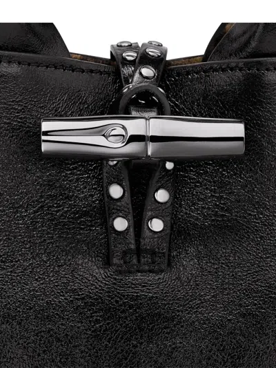 Longchamp Le Roseau Studded Mini Bag In Black