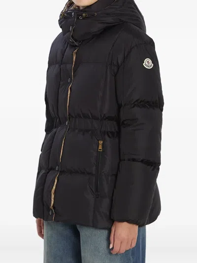 Moncler Womens Black Agneux Hooded Shell-down Jacket In Black
