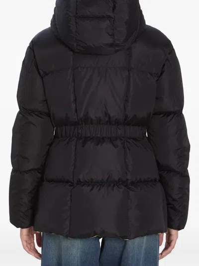 Moncler Womens Black Agneux Hooded Shell-down Jacket In Black