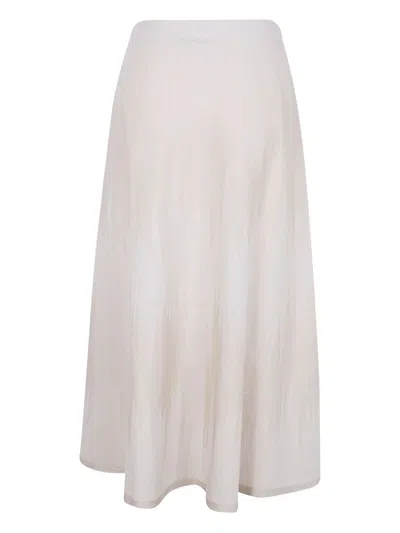 D Exterior D. Exterior Chevron Lux Flared Skirt In White