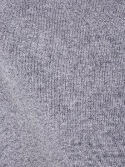 Semicouture Half Neck Sleeveless Sweater In Verity Vest Pattern In Gray