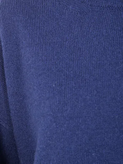 Uma Wang Turtleneck Frayed-hem Sweater In Blue