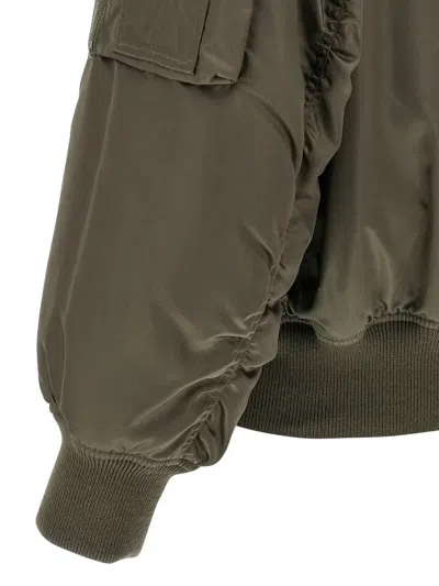 Saint Laurent Ter-repllent Serge Nylon Bomber Jacket In Brown