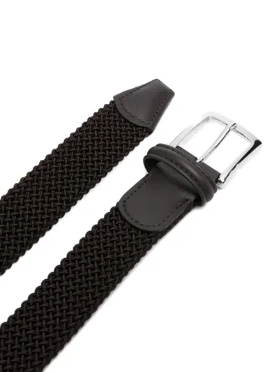 Kiton Braided Belt In Black