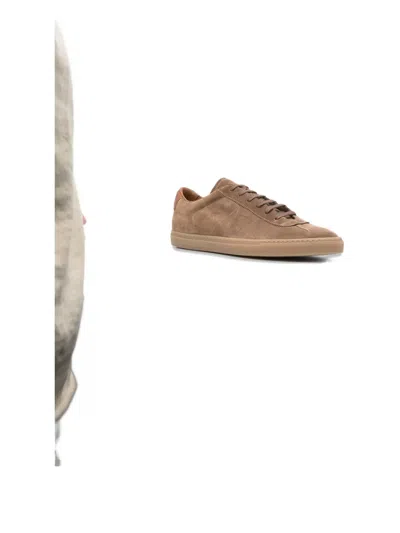 Common Projects Field Trainer Sneakers In Camel Suede In Brown