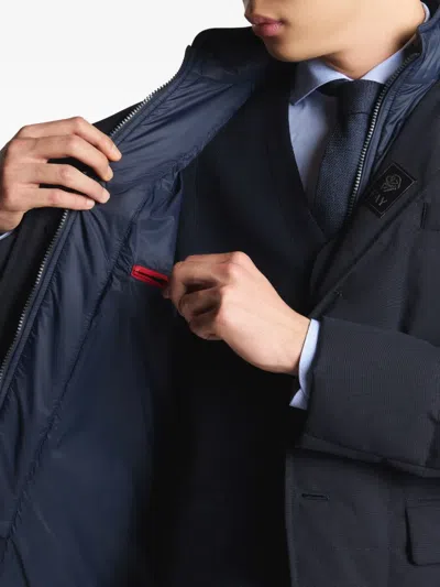 Fay Padded Down Coat Stand-up Collar In Blue