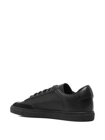 Common Projects Court Classic Sneakers In Black Suede And Leather In Black