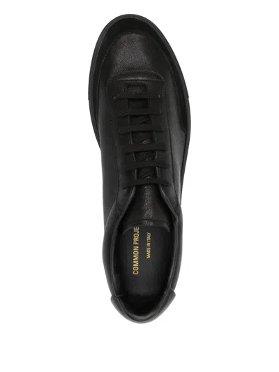 Common Projects Court Classic Sneakers In Black Suede And Leather In Black
