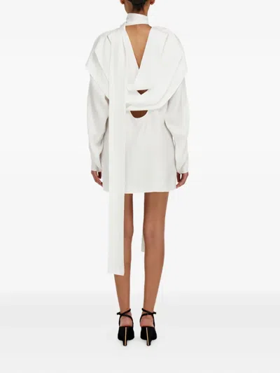 高领垂坠后背迷你连衣裙