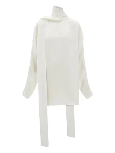 高领垂坠后背迷你连衣裙