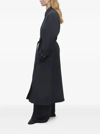 The Row Ryo Silk Coat In Black