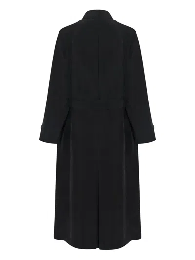 The Row Ryo Silk Coat In Black