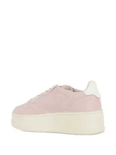 Autry White Platform Low Sneaker In Neutral