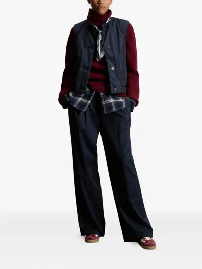 Woolrich Button-fastening Gilet In Blue