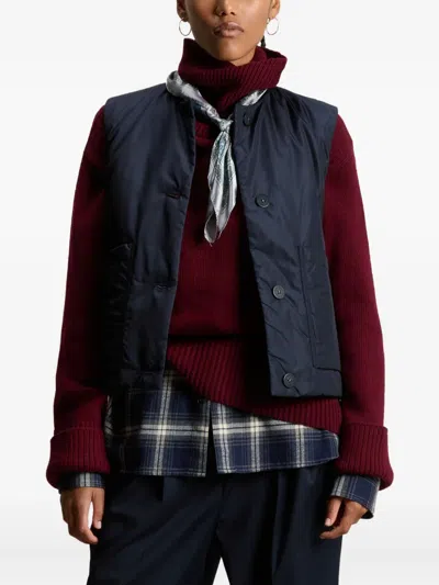 Woolrich Button-fastening Gilet In Blue