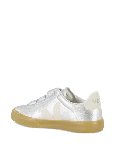 Veja Recife Leather Sneaker In Silver Pierre In Gray
