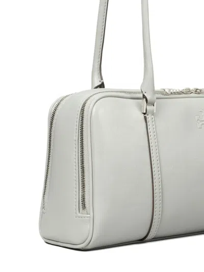 Tory Burch Small Marshmallow Shoulder Bag In Gray