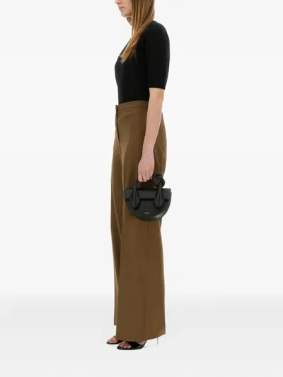 Pt Torino Wide-leg Trousers In Brown