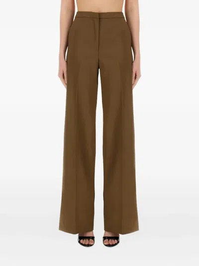 Pt Torino Wide-leg Trousers In Brown