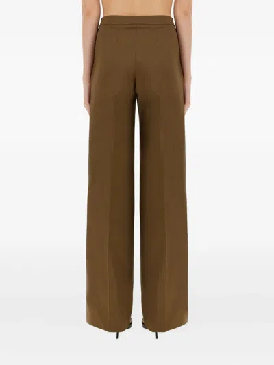 Pt Torino Wide-leg Trousers In Brown