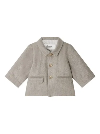 Bonpoint Button-fastening Jacket In Gray