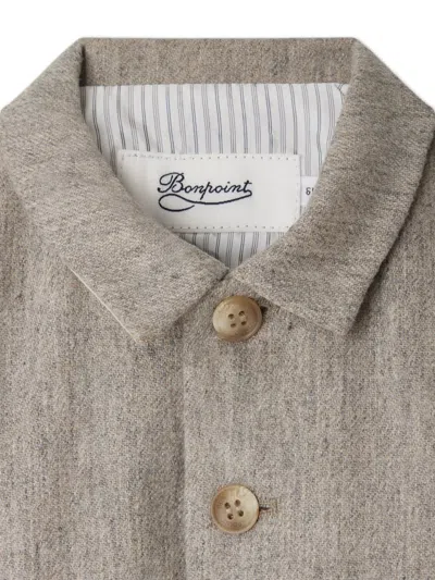 Bonpoint Button-fastening Jacket In Gray