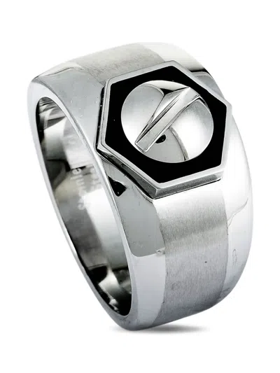 Pre-owned Charriol Rotonde Stainless Steel Ring In Silver