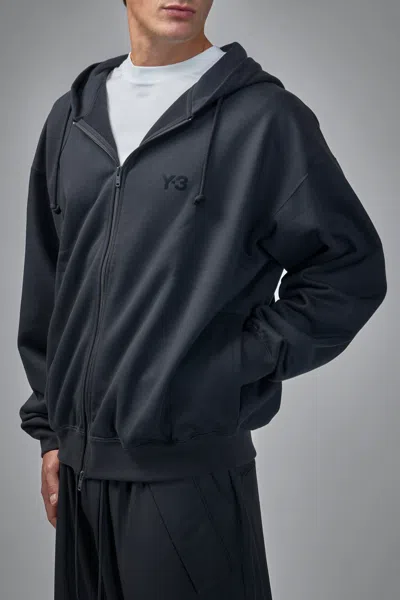 Y-3 Fl Zip Hoodie In Blue