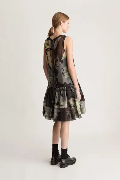 Lee Mathews Tiered Dress In Black