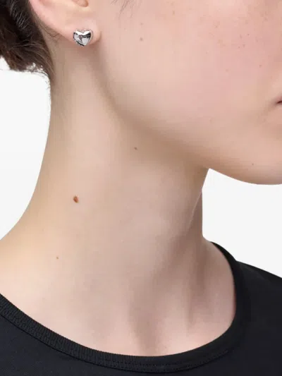 Marc Jacobs The Heart Balloon Earrings In Silver