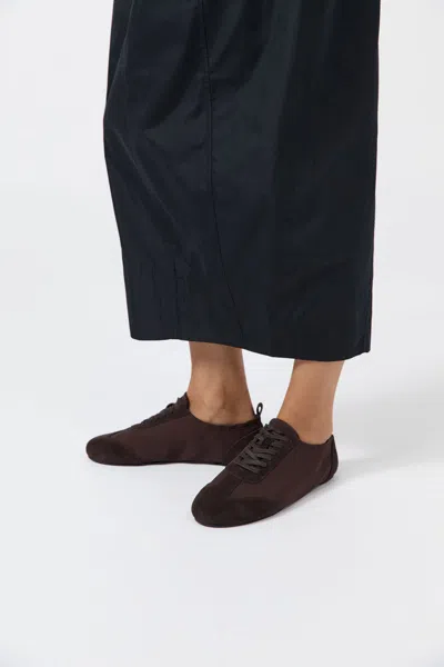 St Agni Ballet Sneakers Coffee In Brown