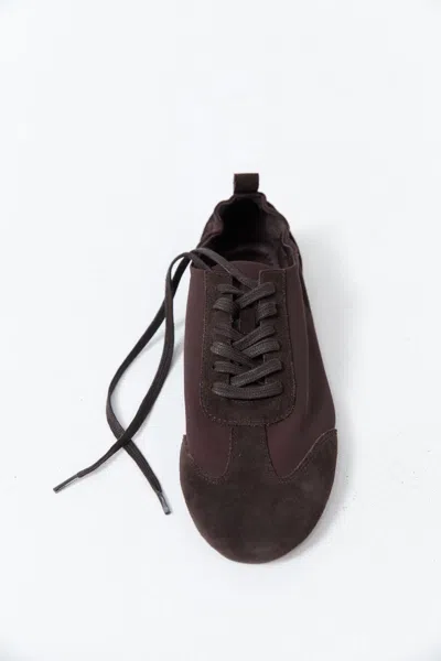 St Agni Ballet Sneakers Coffee In Brown
