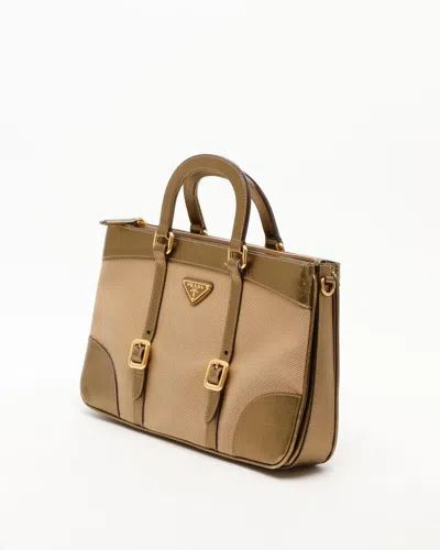 Prada Canvas Saffiano Bag In Multi