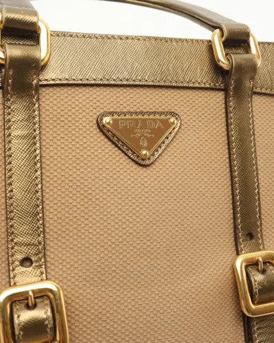 Prada Canvas Saffiano Bag In Multi